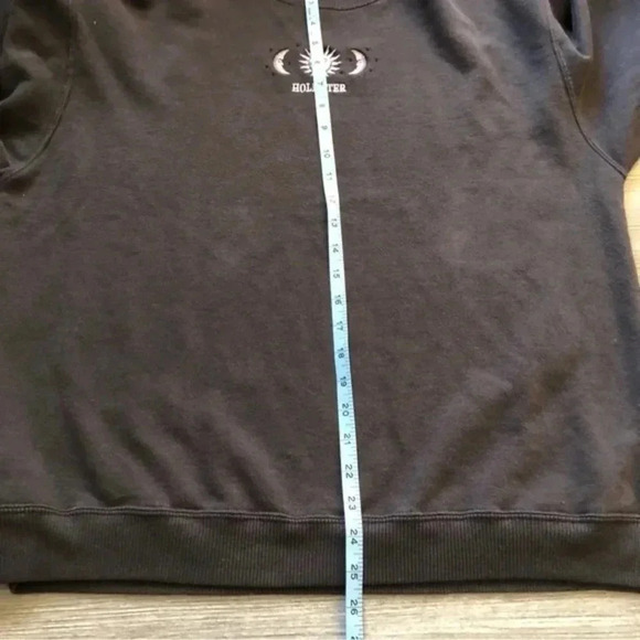 Hollister Womens M Long Sleeve Crew Neck Sweatshirt‎ Ebony Oversized Fit - Picture 5 of 6